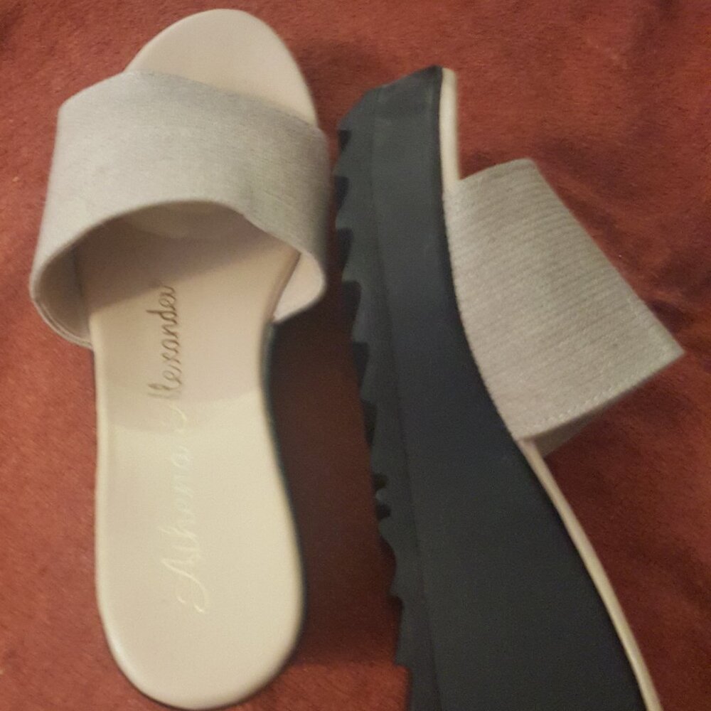 Camel Elastic Slip On Wedge Sandal - image 3